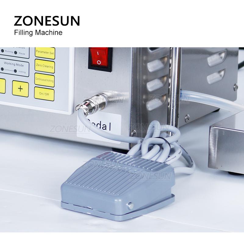 ZONESUN ZS-DP641W Semi Automatic Weighing Filler Liquor Beverage Perfume Juice Machine Food Grade Diaphragm Pump Bottle Filler