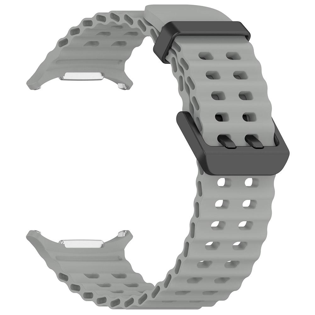 Ocean Sport Silicone Band NO Gaps Curved End Band Sweatproof Watch Strap Sports Wrist Band for Samsung Galaxy Watch 7 Ultra 47mm