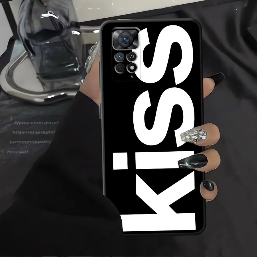 Letters Kiss Case for Xiaomi Redmi Note 14 13 Pro Plus A4 A5 12 11 Pro 12C 13C 12S 10 11S 14C A1 A2 A3 9 8 7 K40 K80 Phone Cover