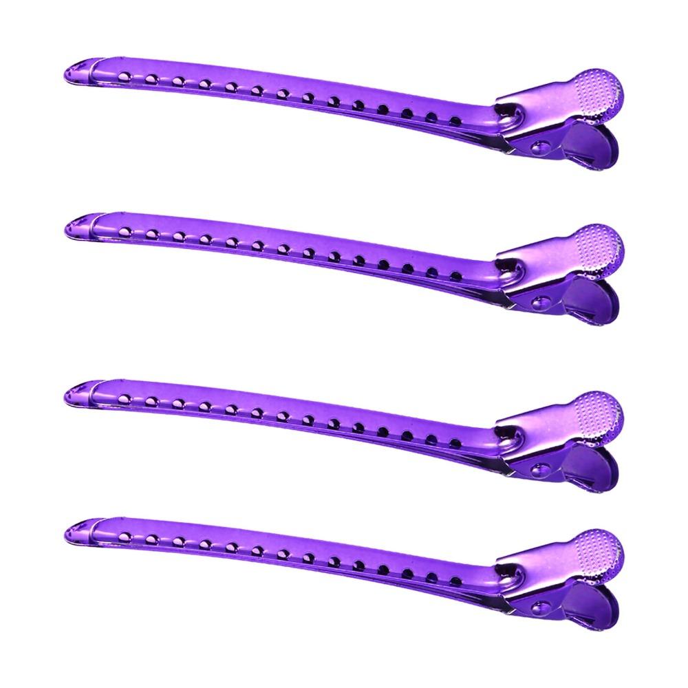 12PCS Purple Salon Hair Clip Fashion Sectioning Clip Home Use Duck Bill Clips  Salon