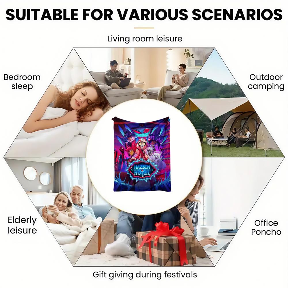 Anime Flannel Thin Blanket for Bedrooms,Living Rooms,Sofas Blankets,Offices,Lunch Breaks,Picnics,blanket,blankets Fluffy