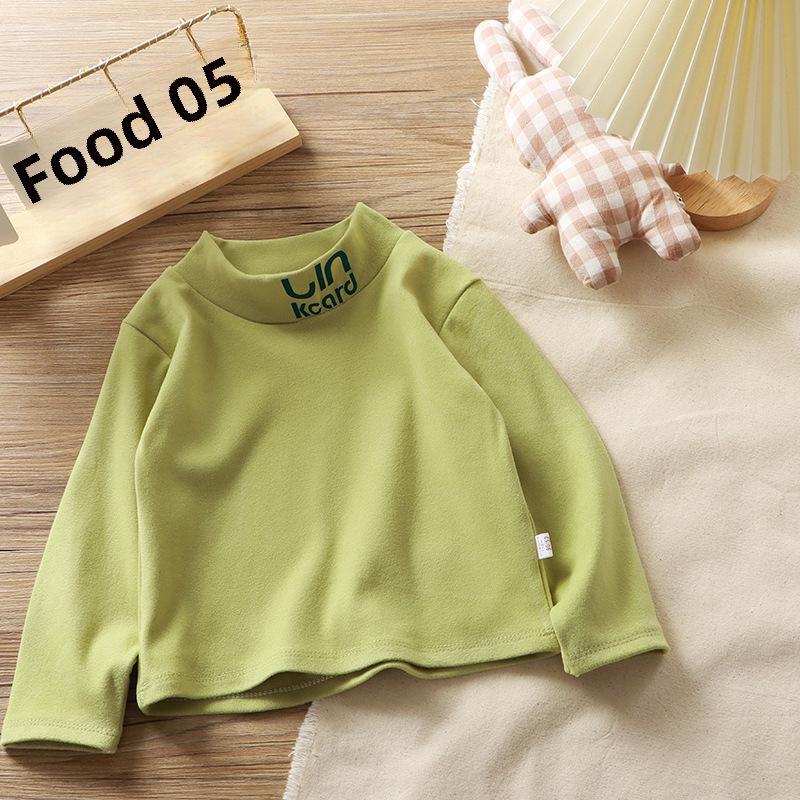 Kids' Velvet Elastic Warm High-Collar Long-Sleeve Tops for Boys and Girls