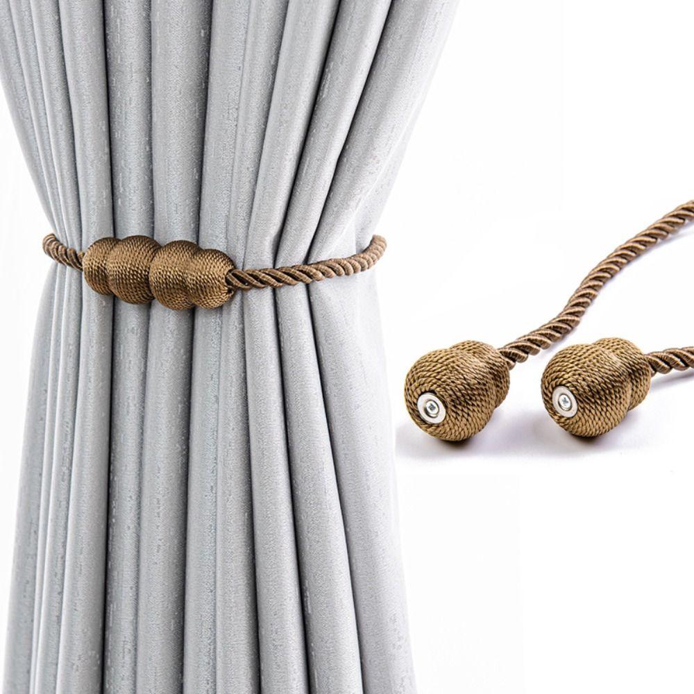 2PCS Gourd Shaped Magnetic Curtain Tieback Curtain Holder Curtain Clip Curtain Buckle  Home Decor