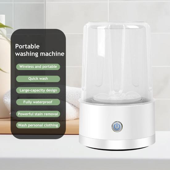 Portable Mini Washer Wireless Charging Underwear Laundry Cup Automatic Hands-Free Cleaning Washing Machine for Travel Home Use