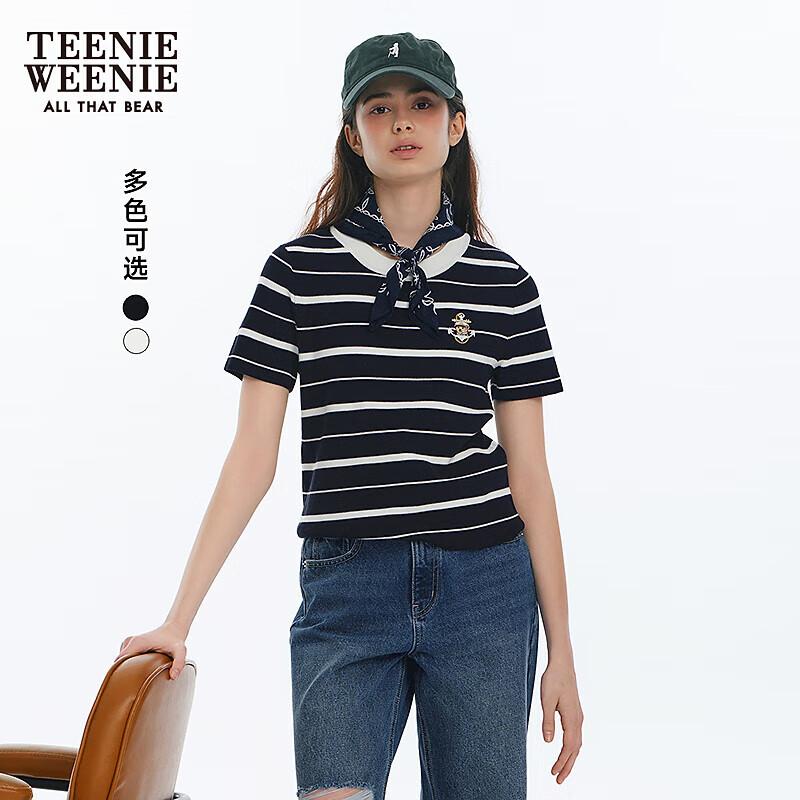 Teenie Weenie Women s Striped Knit Short-Sleeve Top S