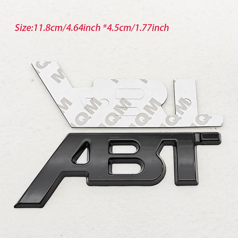 3D Metal Logo ABT Emblem Car Trunk Front Grille Badge For T6 S5 RS7 C8 Q8 RS6 SQ5 Q5 Q7 RS4 A3 8V A6 ABT Sticker Accessories