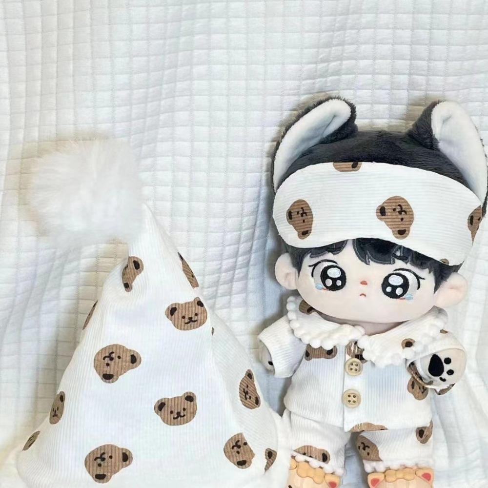 Plush Patch Stuffed Doll Plush Suit Pajama Set Plush Toys Clothes  Girl Gift