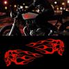 TOMALL 2pcs Skull Flame Reflective Stickers for Car Motorcycle Tank Vinyl Racing Sports Flame Stripe Decal for Golf Cart Off-Road Vehicles