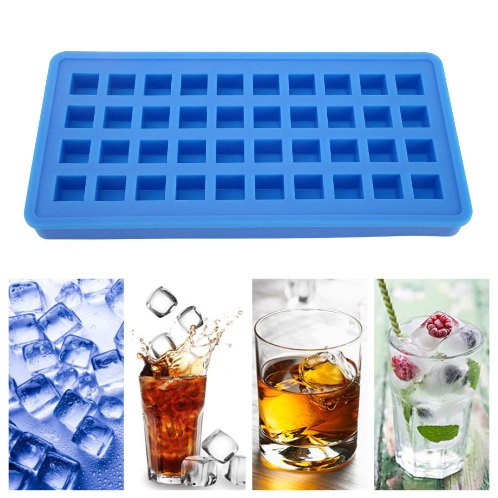 Square Shape Ice Cubes Maker Silicone Silicone Candy Mold Reusable Ice Tray Kitchen синий