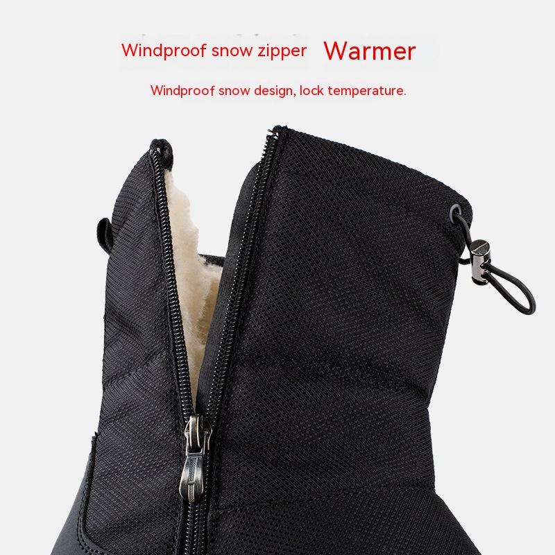 Thickened Snow Boots Antiskid Waterproof Casual Winter Cotton Shoes Plush Warm Men Short Boots Outdoor Work