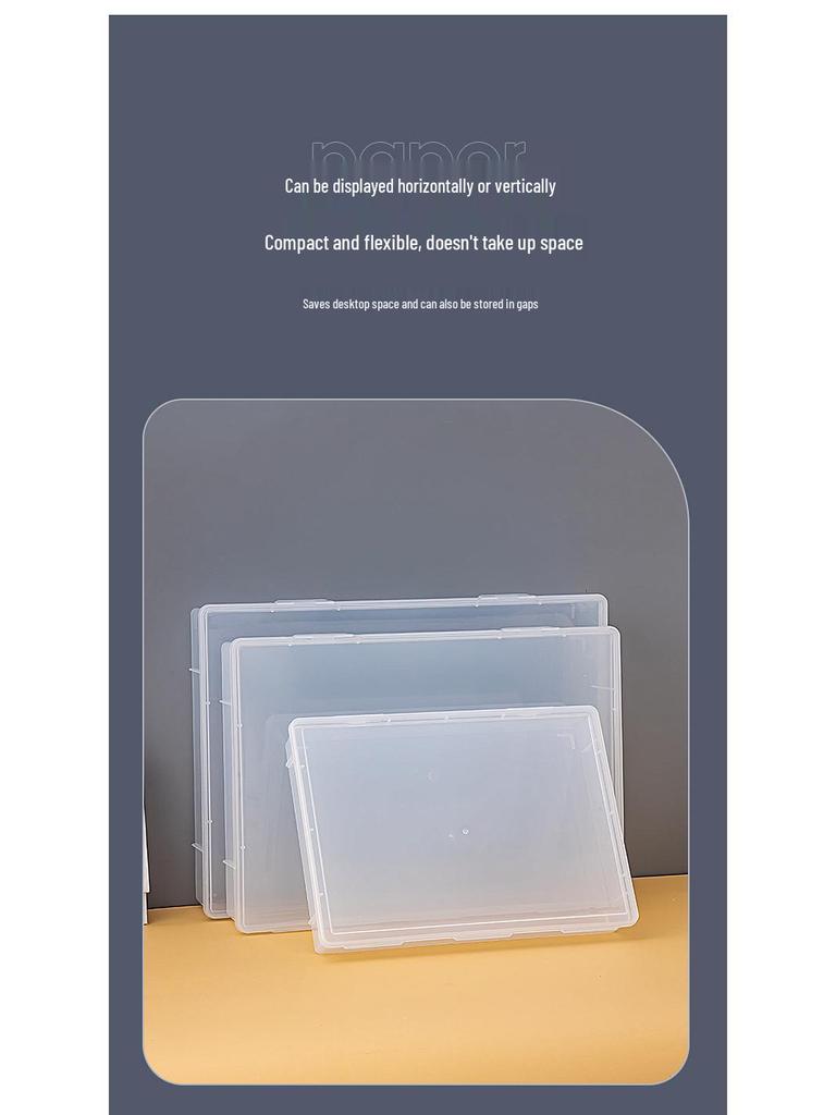 Transparent A3 File Bag - Large Capacity Art Storage Box and 8K Drawing Album Organizer