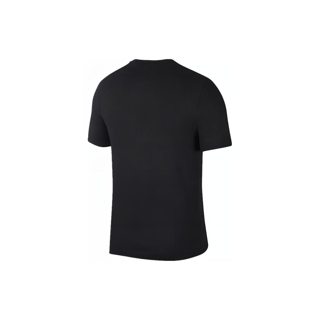 Jordan Contrast Letter Logo Print Round Neck Pullover Sports Breathable Short Sleeve T-Shirt Men Tops Black AT8933-010