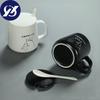 Japanese Style Totoro Coffee Mugs for Lovers Creative Milk Cup with Lid and Spoon Office Simple Ceramic Water Tea Cup Drinkware