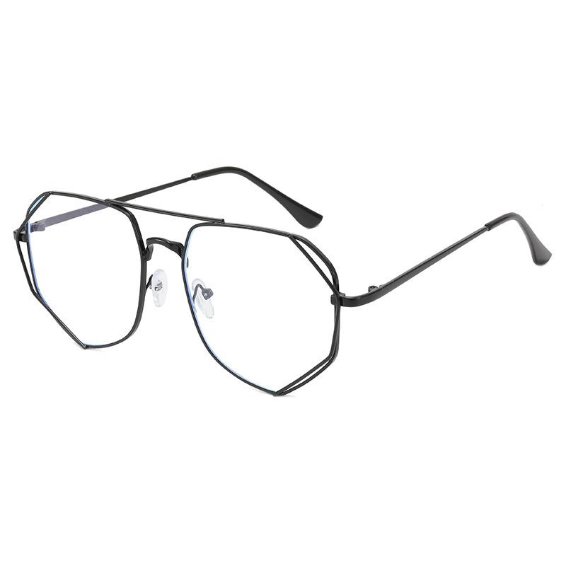 Polygon Shape Vintage Sunglasses for Men Women Double Bridge UV Protection Driving Sun Glasses