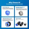 40Pcs/60pcs 1Box 1/4" OD PU/PY/PE/PL Kit Pneumatic Air Fittings Hose Connector Quick Release Connector
