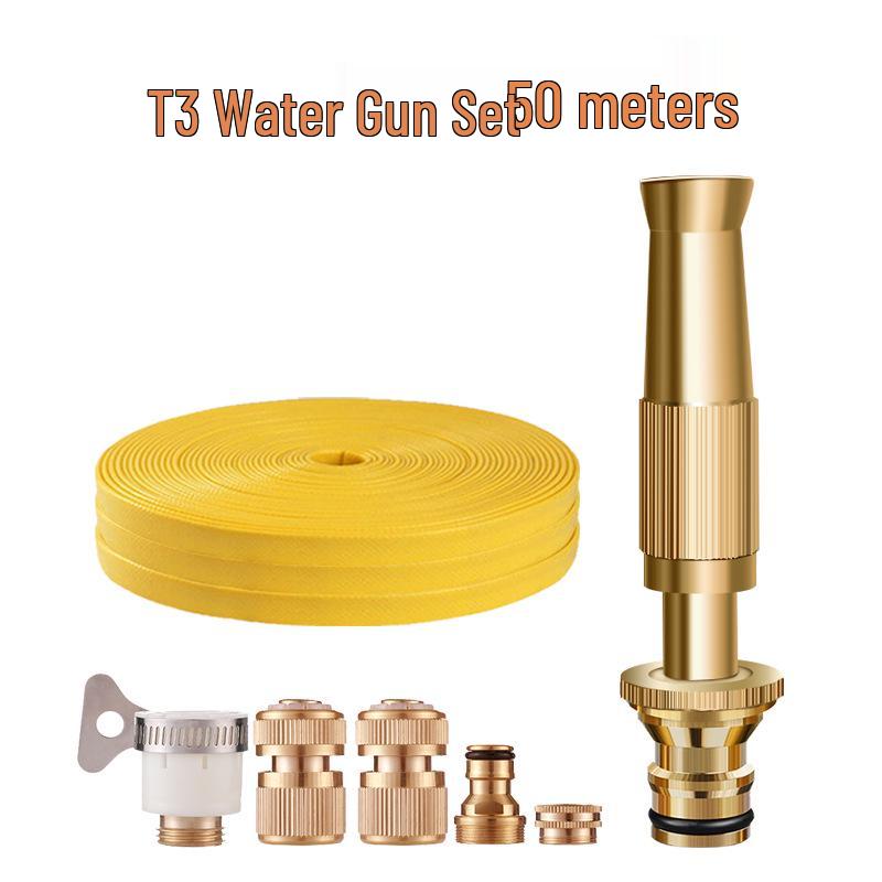 4-Point TPE Garden Hose: Home Car Wash & Watering with Water Gun Nozzle