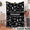 Custom Name Al-Ahly FC Crest Throws Blanket Flannel Blankets for Couch Bed Gifts for Men Women Picnic blanket Christmas fan gifts