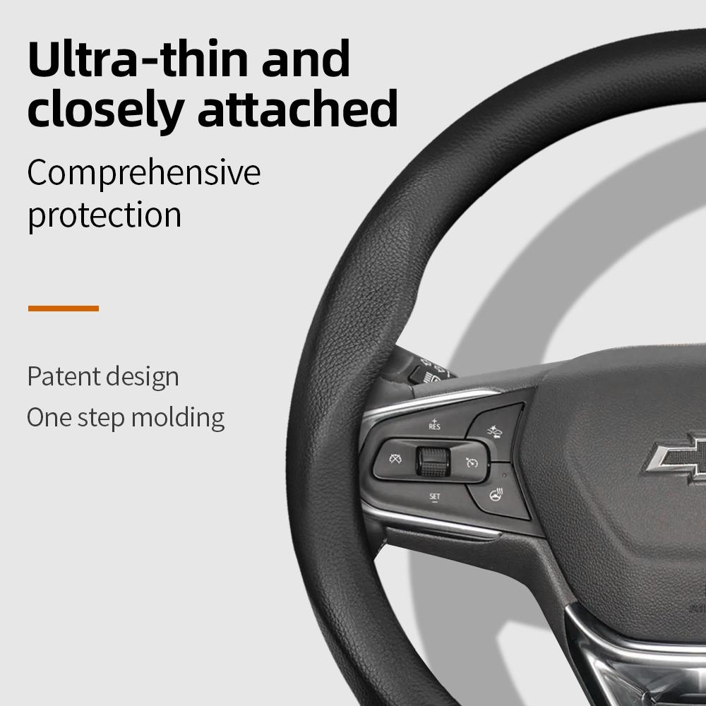 Suitable for Chevrolet Ultra-Thin Breathable Leather Steering Wheel Cover Suitable for Celze Spark Captiva Orlando Lacetti Equinox Malibu Monza Expre