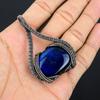 Blue Flash Labradorite Handmade Pendant, Natural Gemstone Jewelry, 999 Copper Wire Wrapped Pendant Jewelry, For Gift