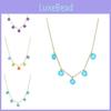 Elegant Geometric Alloy Flower Necklace With Charming Color Variations For Women