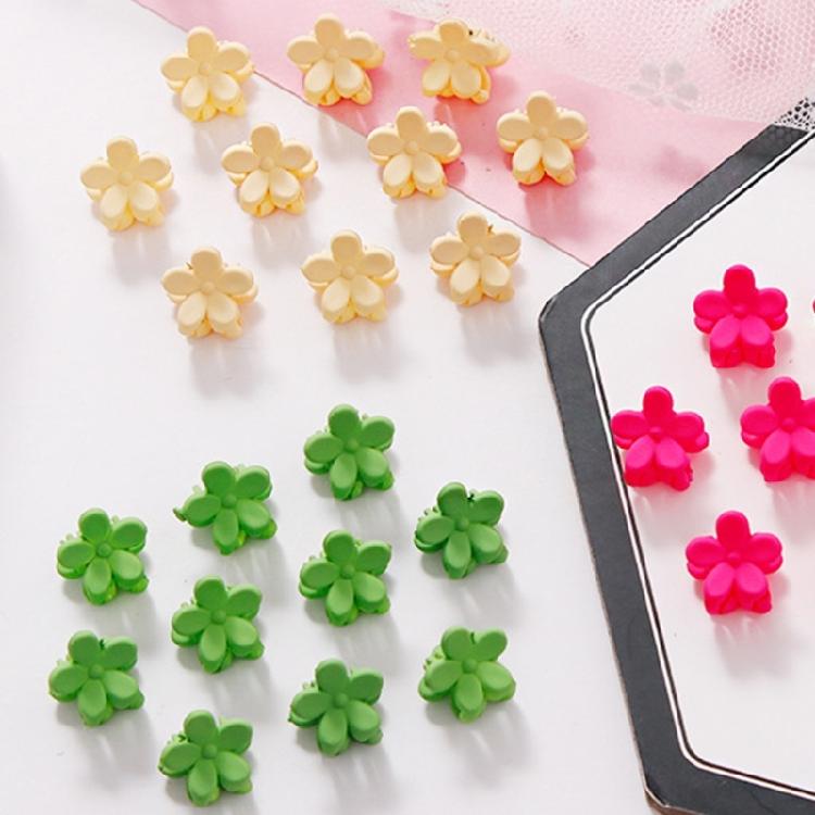 10PCS Small Flower Hair Claw For Children Secure Side Bang Clip For Women and Student Girl Daily Hair Styling Tool