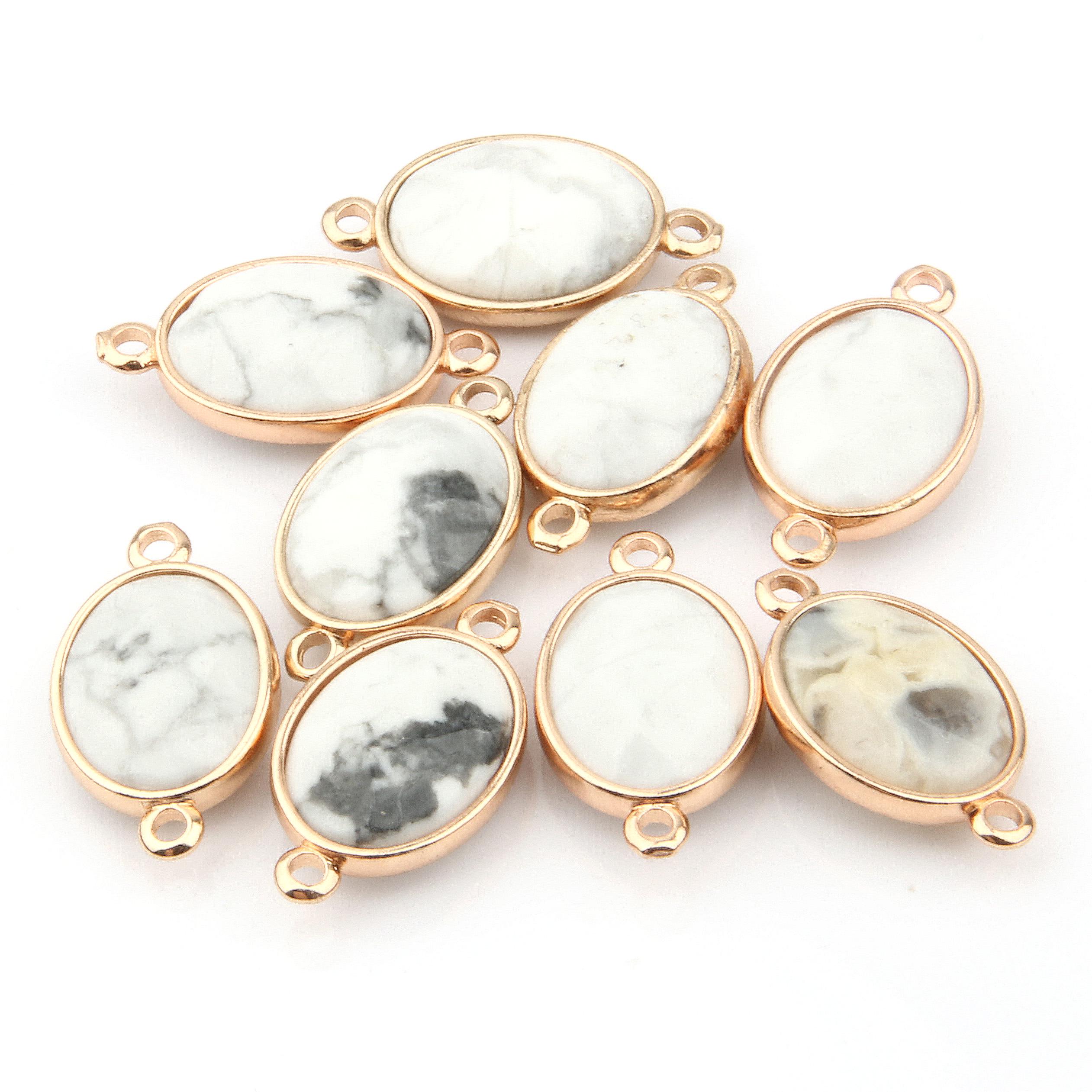 

2 шт., граненый разъем из натурального камня, аметисты/агаты/розовый кварц, разъем для ожерелья, браслета «сделай сам», аксессуар 2pcs