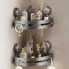 Suction Cup Storage Organizer Wall Mounted Wall Corner Shelf Corner Shelf Organizer  Toilet Area