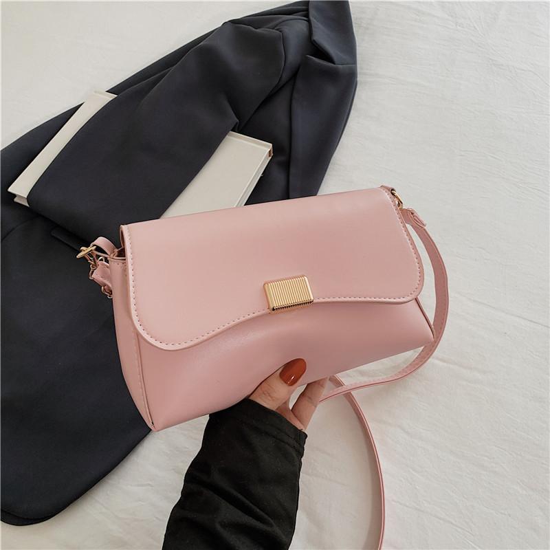 

Unique Aesthetic Small Square Bag For Women 2024 New Retro Casual Shoulder Bag With Fashionable Design рожевий