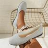 Fashion Flats Knitting Women Shoes Shallow Sadnals 2024 Fashion Walking Autumn Casual Loafers Shoes Classic Cozy Dress Femme Zapatos