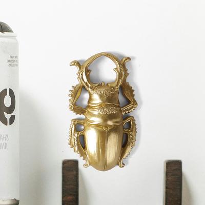 Golden Scarab Wall Hanging Ornament - Creative Resin Wall Decoration for Home, Bedroom, Living Room