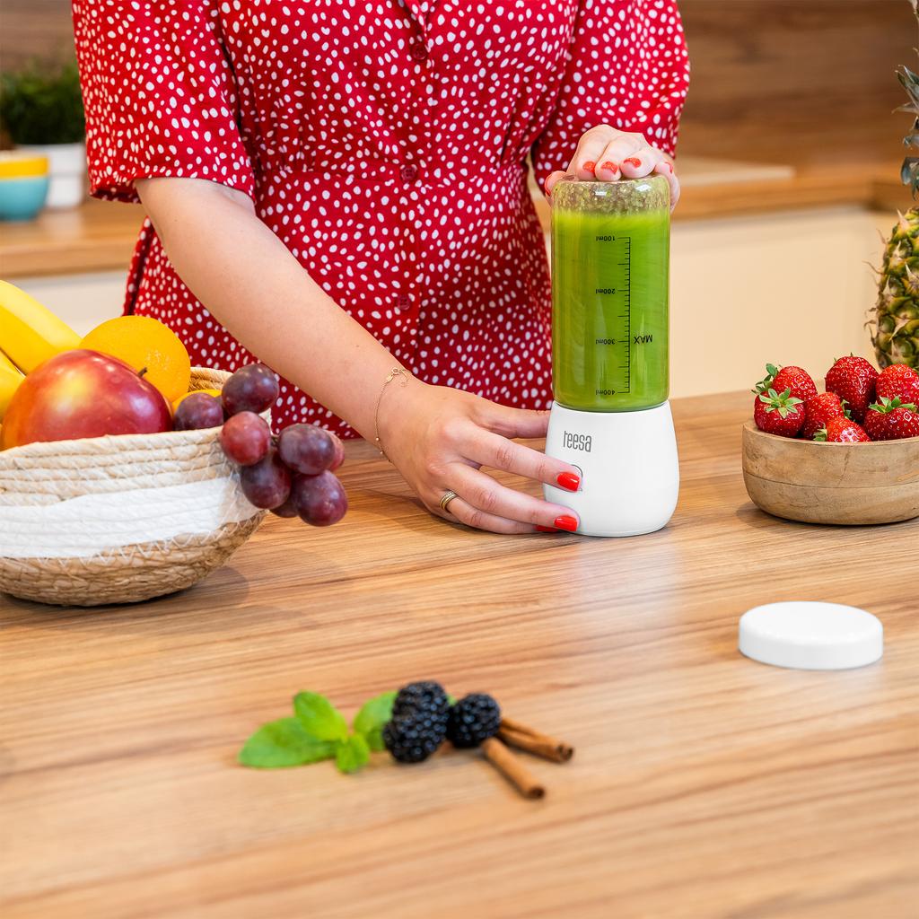 Portable cordless travel blender glass cup 450ml 100W Teesa