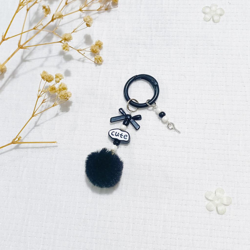 Keychain Phone Charm With Colorful Ball Decoration For Girls And Teens