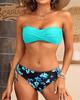 2025 Floral Sexy Bandeau Bikini with Two-Piece Cross-Body Bag