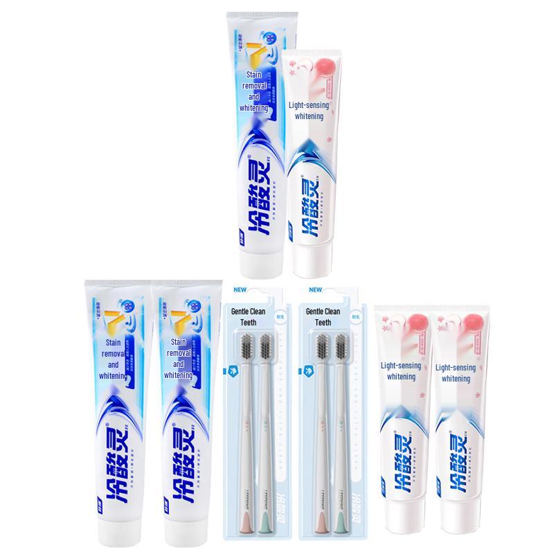 Leng Suan Ling Whitening & Peach Toothpaste with Toothbrushes Set
