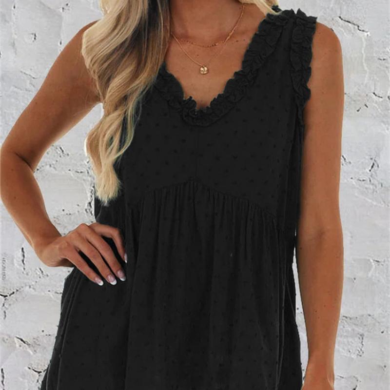 

Женский модный жилет без рукавов большого размера с v-образным вырезом Женская одежда XXL