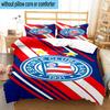 3PCS Football Club Emblem 3pcs Bedding,Including 3PCS Duvet Cover And 2pcs Pillowcases Perfect for Christmas,Ideal for Bedroom, Dormitory