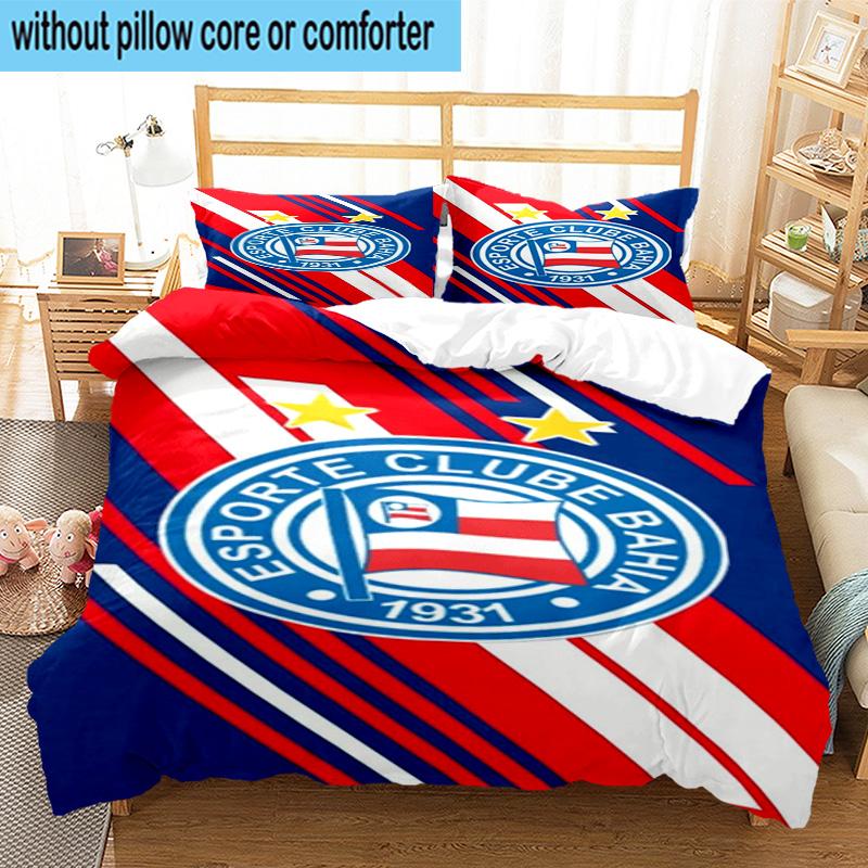 3PCS Football Club Emblem 3pcs Bedding,Including 3PCS Duvet Cover And 2pcs Pillowcases Perfect for Christmas,Ideal for Bedroom, Dormitory