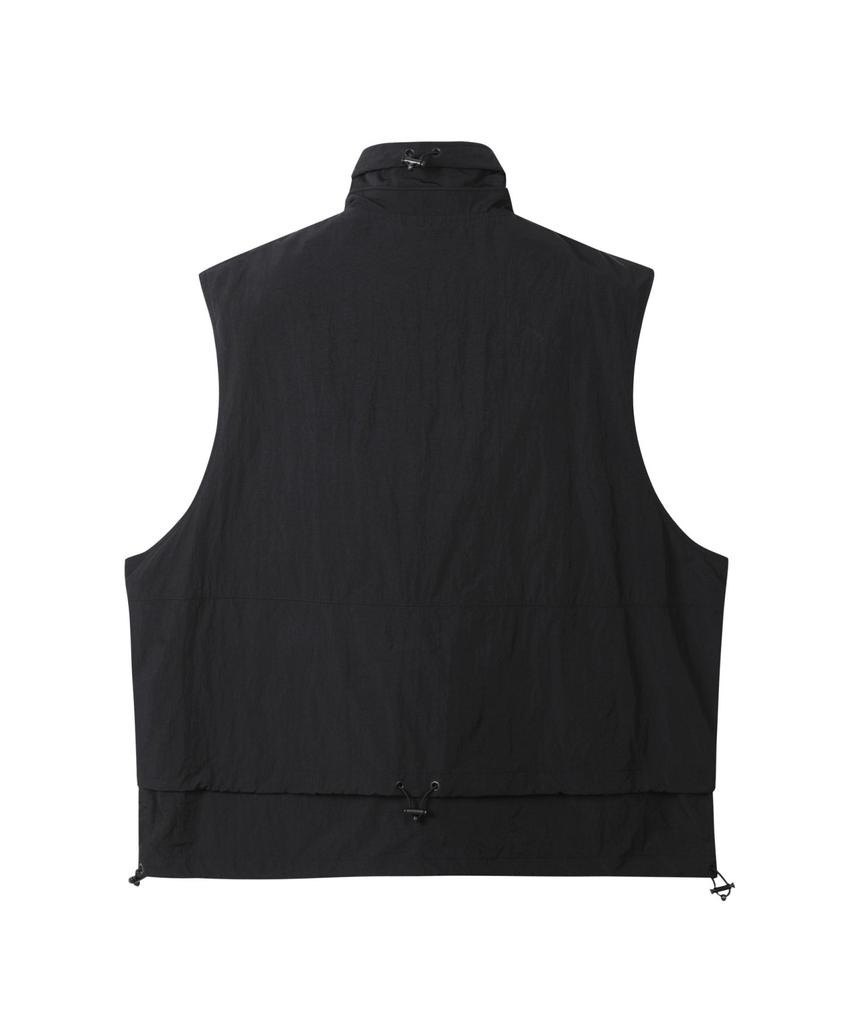 Customellow Black Highneck Vest Cwuas25113Bkx