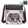 Damen Canvas Umhängetasche - Niedlicher chinesischer Stil, ethnisches Miao-Design, vielseitige gewebte Stoff Schulter- & Handytasche