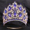 DIEZI New Arrival Princess Big Crystal Crown For Women Wedding Bridal Bride Luxury Elegant Queen Tiara Crown Hair Accessories