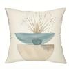 Boho Abstract Plant Geometry Throw Pillow Covers Eucalyptus Leaves Decor Cushion Covers Modern Mid Century Botanical Minimalist