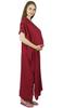 Bimba Kaftan de Maternité avec Ceinture Robe de Nuit d'Allaitement| Boutons Devant| Baby Shower