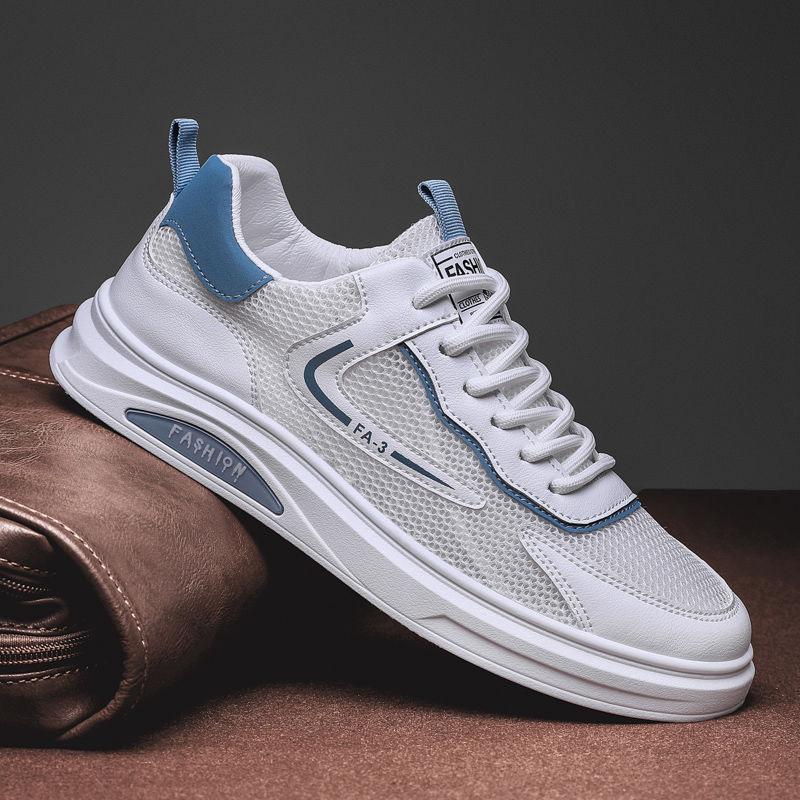 Pantofi bărbați toamnă respirabili pantofi sport de alergare plasă confortabili pantofi casual la modă exterior cu talpă joasă versatili pantofi albi bărbați