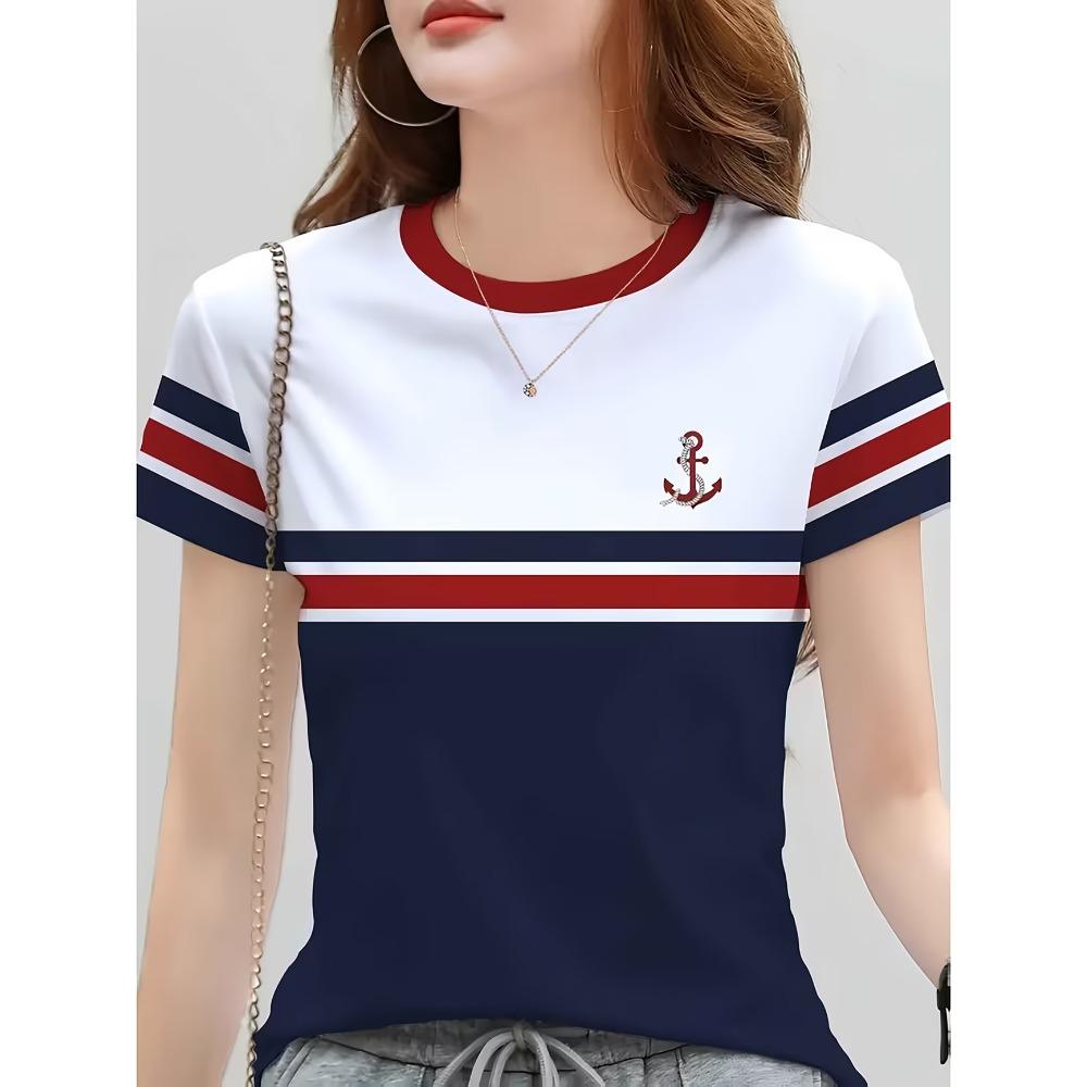 Women's Sunflower Bee Graphic T-Shirt Casual Short Sleeve Crew Neck Yellow Floral Print Summer Tee Lightweight Breathable Top