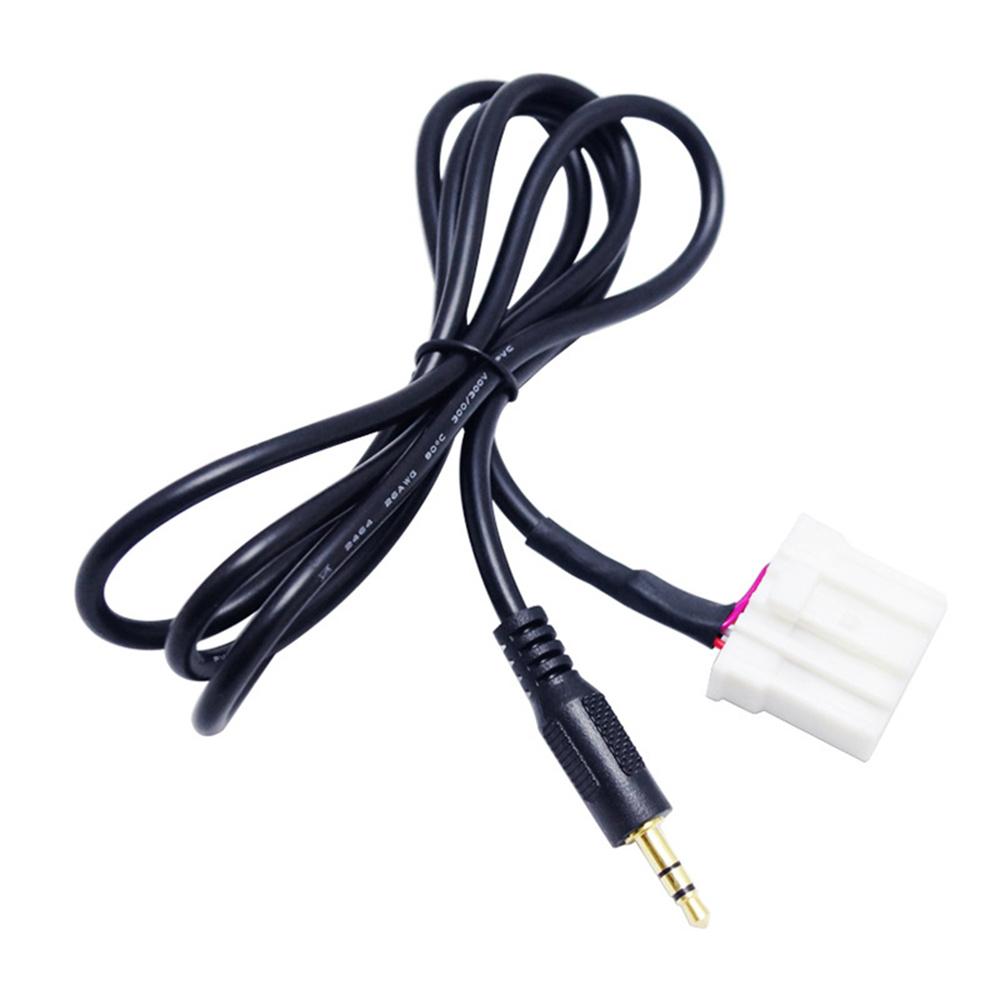 1m Car Audio Adapter Wire 3.5mm AUX Cable For Mazda 2 3 5 6 B70 RX-8 MX-5 2006+