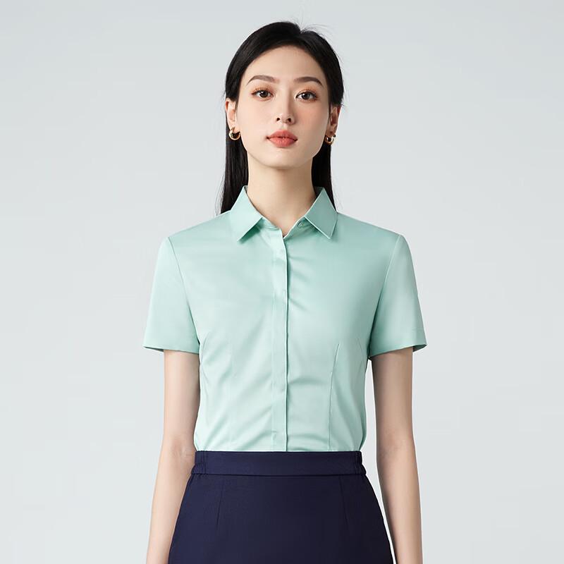 Women s Non-Iron Stretch Short Sleeve Professional Shirt 2XL