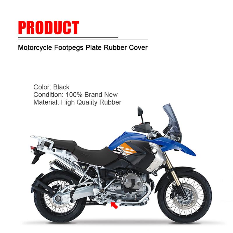 Front Footrest Foot Peg Footpegs Plate Rubber Cover For BMW R1200GS R1200 GS 2005-2013/ F650GS 2001-2007/ R1100GS Motorcycle