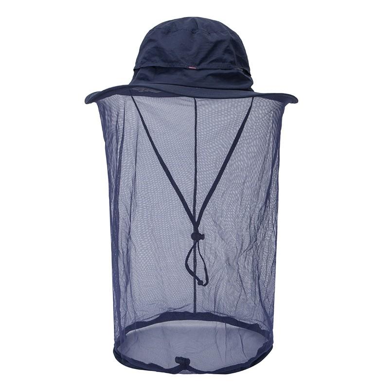 Wide Brim Sun Hat With Mesh Face Cover Fishing Hiking Outdoor UV Protection Breathable Foldable Nylon Cap