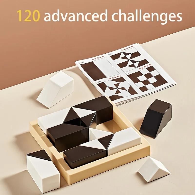 Hidden Block Puzzle 120 Level ABS Material Interesting Enhans Logic and Spatial Reasoning Suitable for 6 Years Old