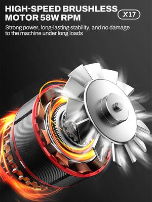 Turbo Fan 350G Thrust Brushless Motor Electric Turbo Jet Fan High-Speed Turbo Violent Fan USB Rechargeable Powerful Dust Blower